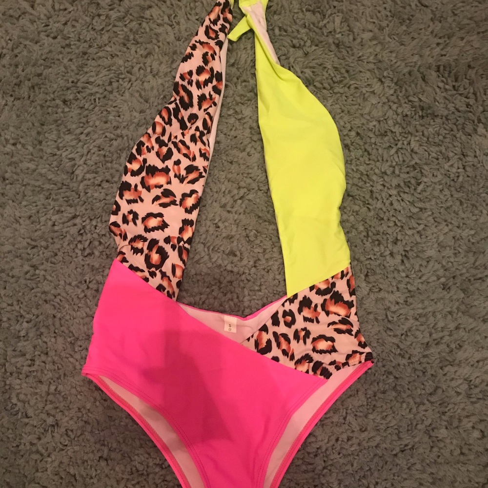 Neon one piece swimsuit
